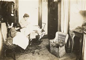 LEWIS W. HINE (1874-1940) Home workers, N.Y. * Embroidering ladies waists.
